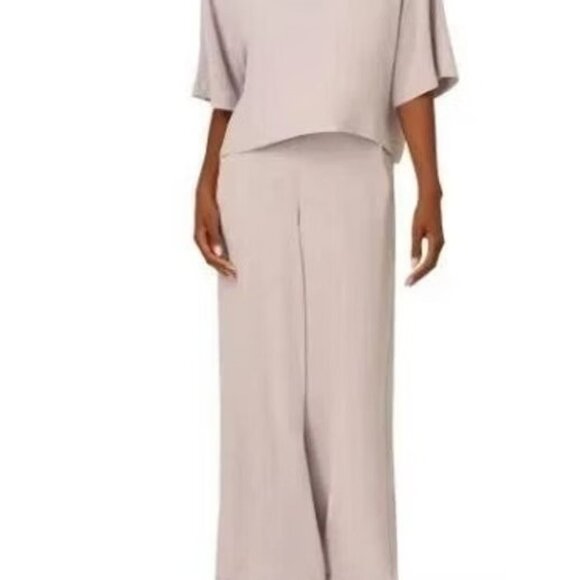 NEW Adrianna Papell Women's Set L 2 Piece Polyester Flare pants/ Kimono Crop Top - Picture 4 of 11